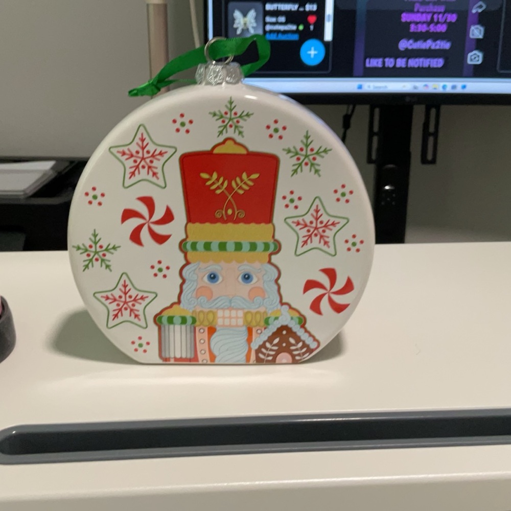 Temptations Nutcracker Ornament-with Recipe on Back & Gift Box